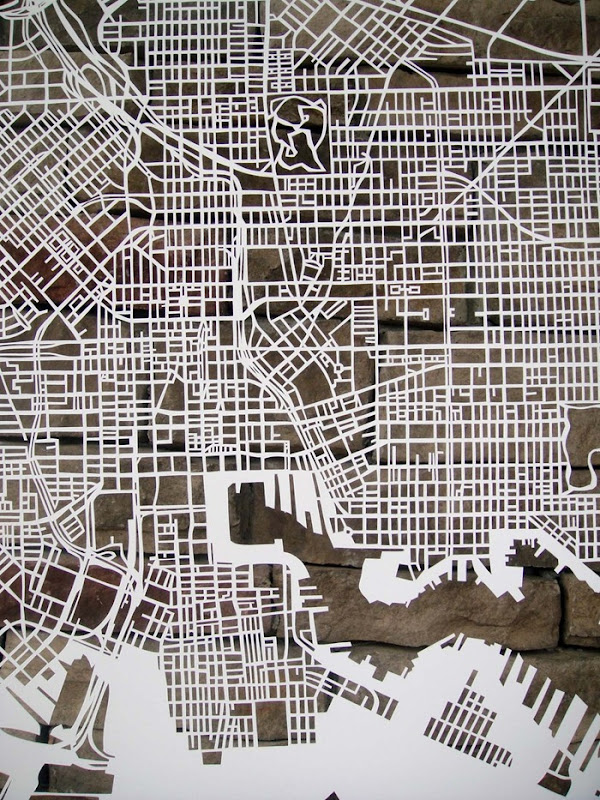 Extremely Detailed Paper Cut-Out Maps by Karen M. O’Leary | Amusing Planet